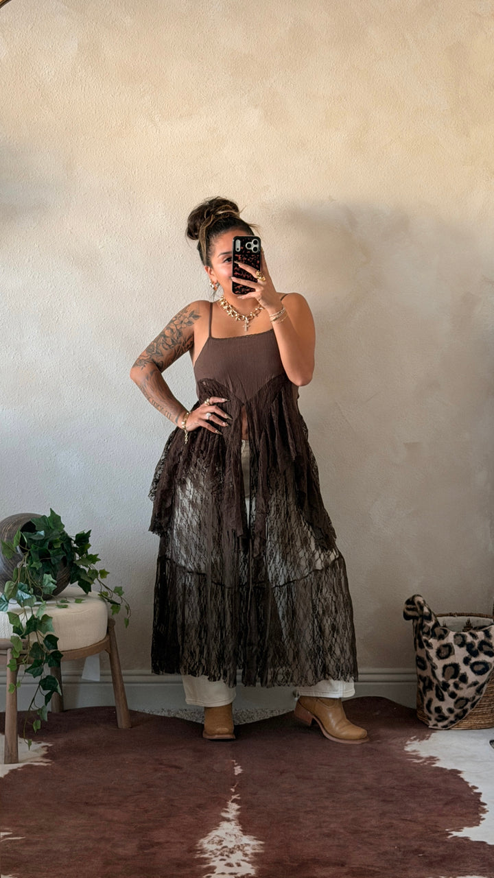 Daydream Lace Maxi – Espresso