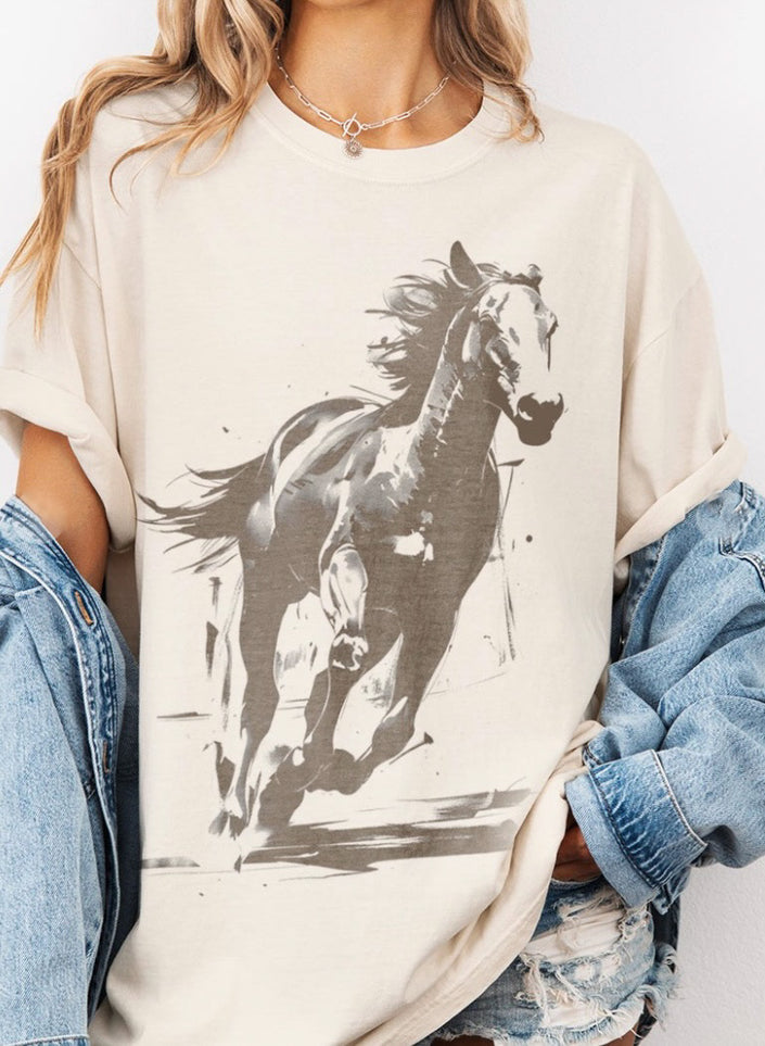 Running Wild Bronco Comfort Colors Tee