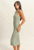 Round Neck Bodycon Ribbed Knit Dress
