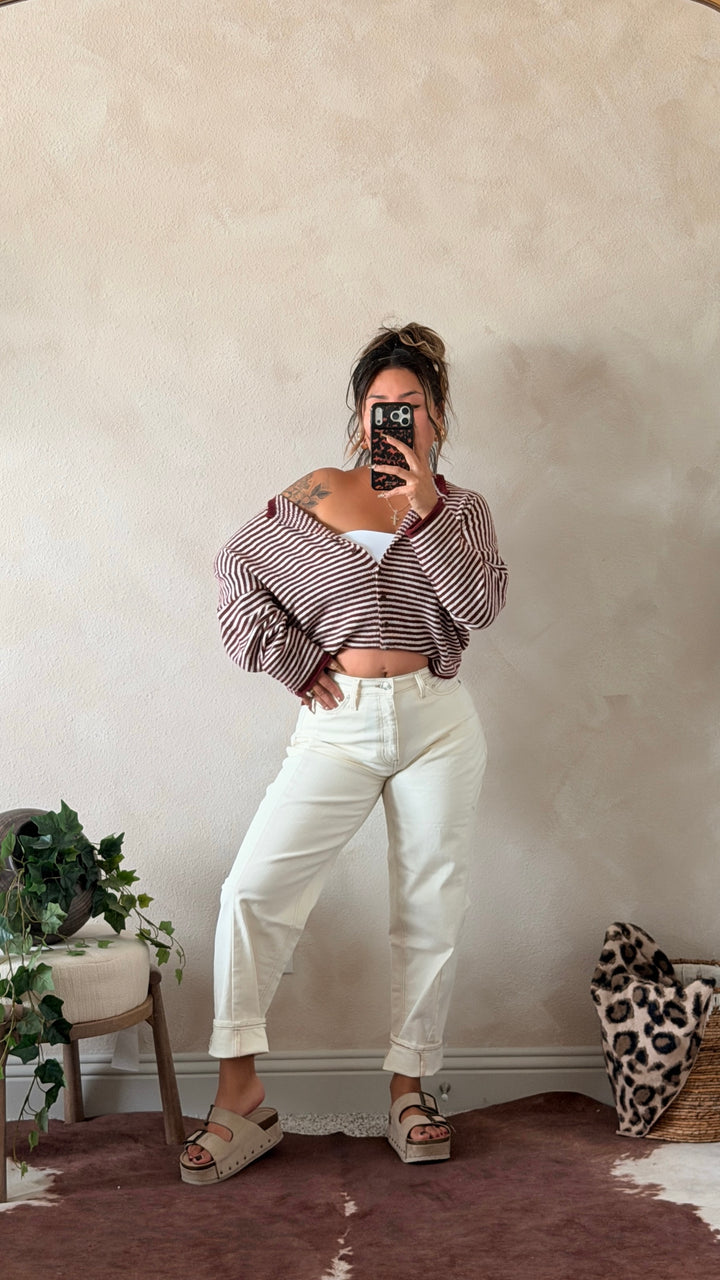 The Westbound Cardigan - Burgundy