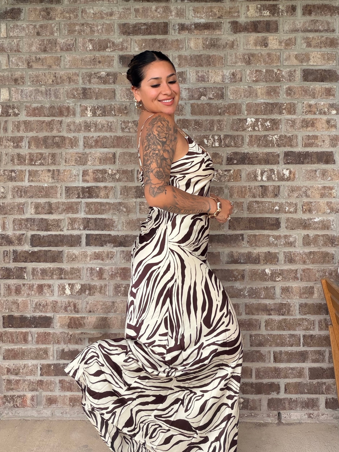 Zebra Muse Maxi Dress