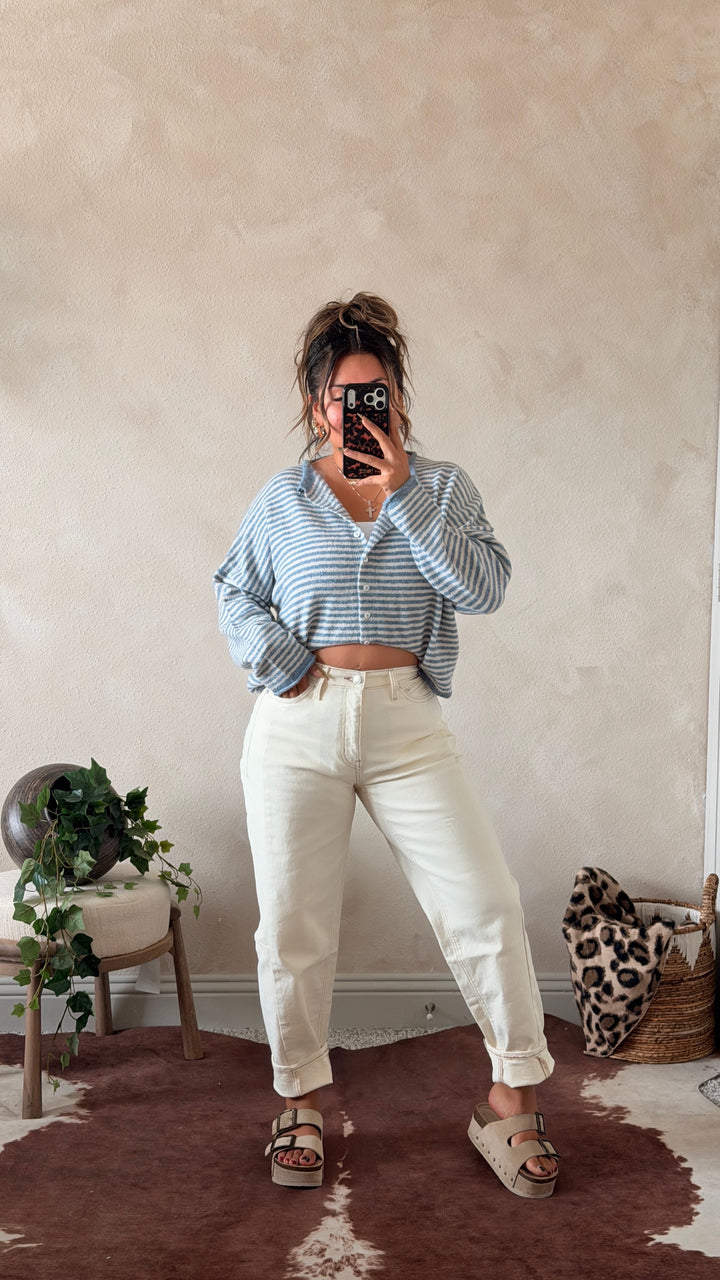 The Westbound Cardigan - Dusty Blue