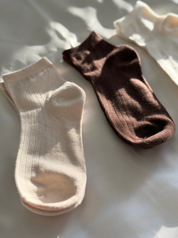Mocha Bamboo Quarter Socks