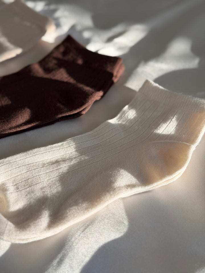 Mocha Bamboo Quarter Socks