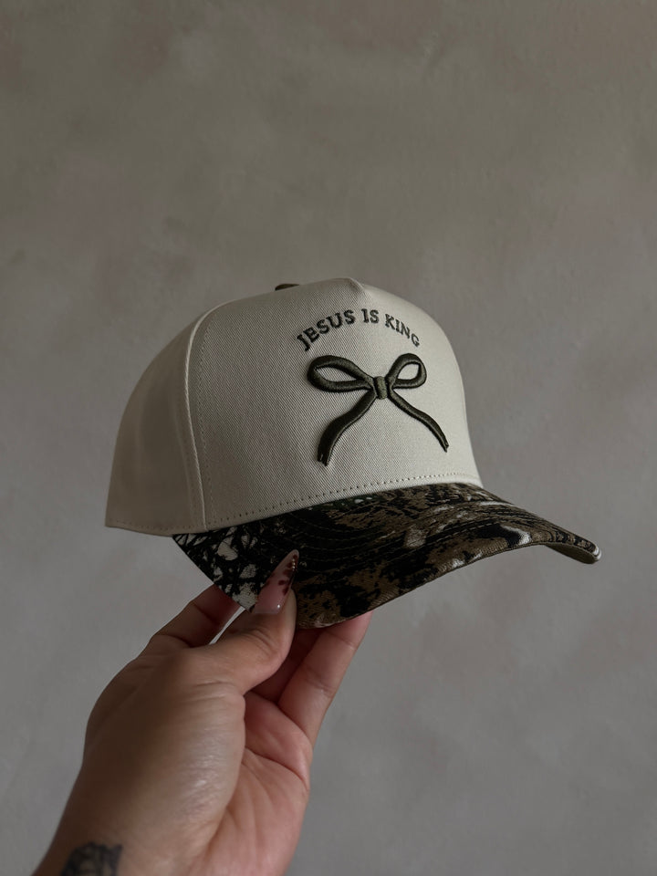 Jesus Is King Camo Trucker
