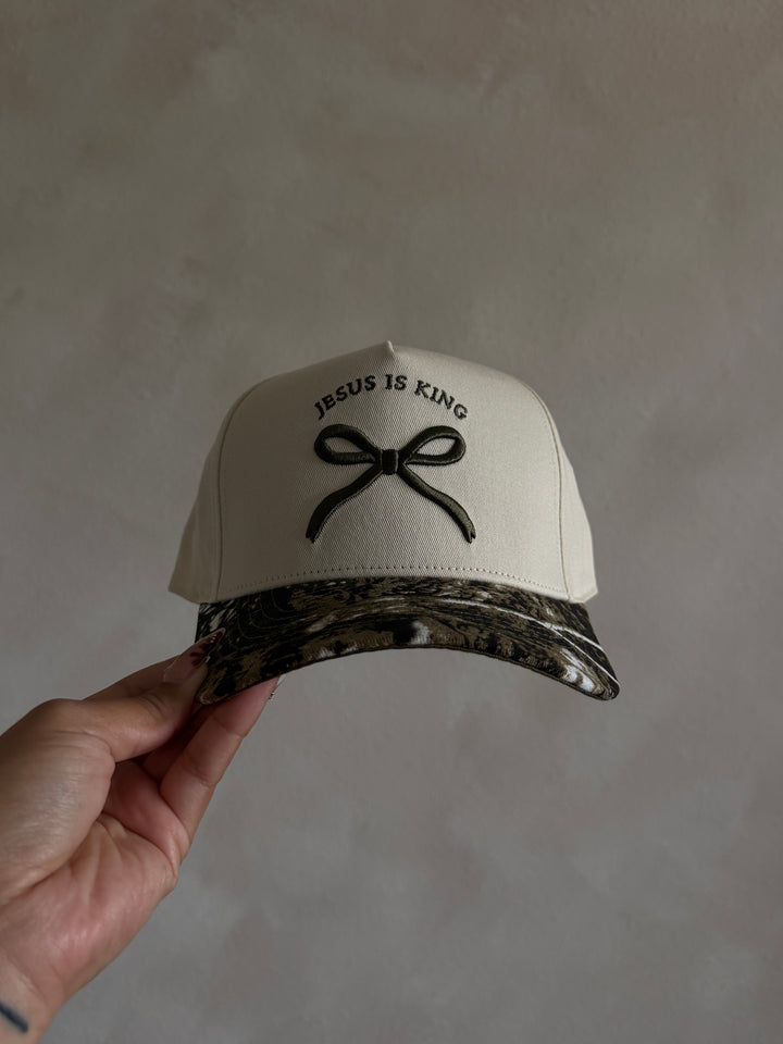 Jesus Is King Camo Trucker