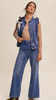 Denim Ruffle Vest