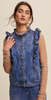 Denim Ruffle Vest