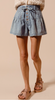 Flared Denim Shorts