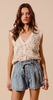 Flared Denim Shorts