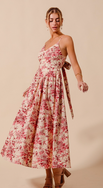 Floral Woven V Neck