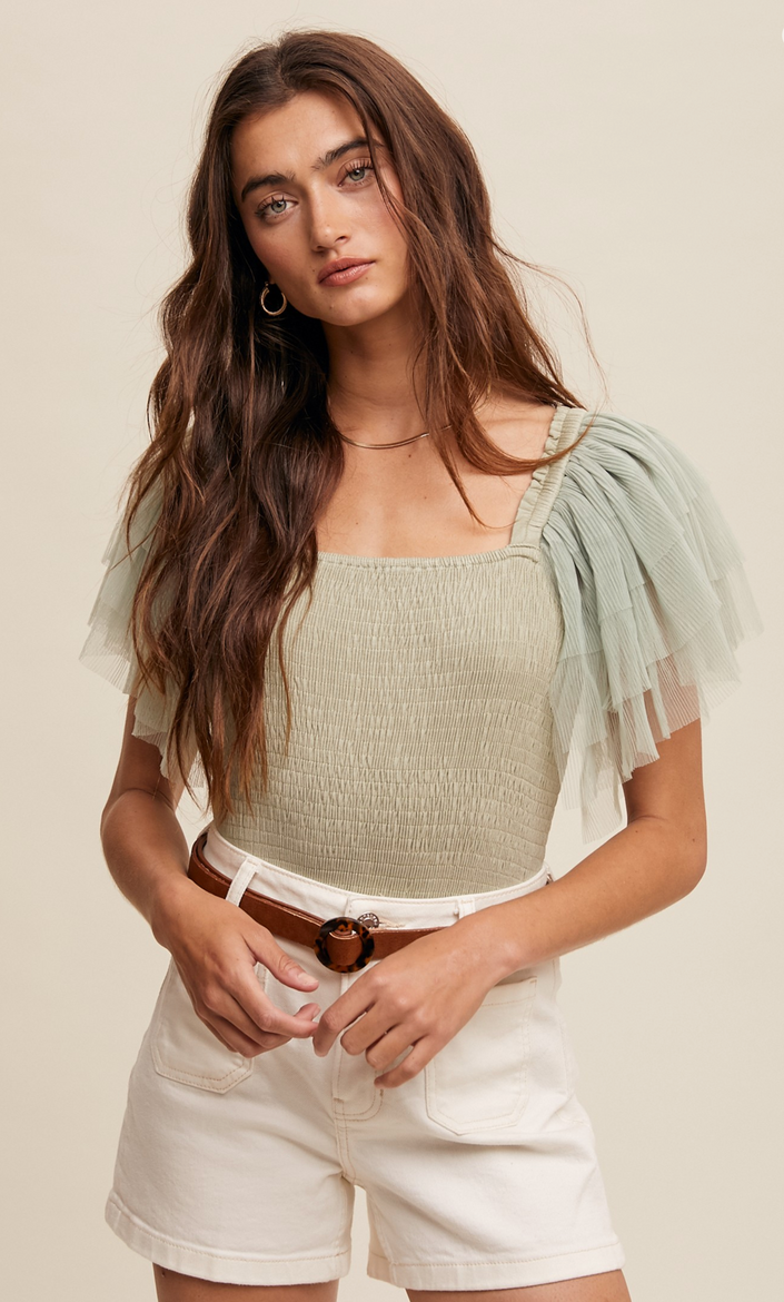 Ruffled Elegance Bodysuit