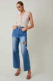 Sleeveless V-Neck Button Down Sweater Top