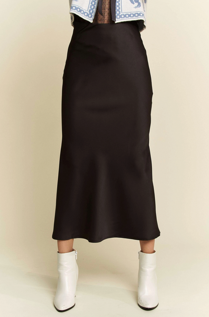 Sleek Midi Length Suitable Casual Wear Skirt