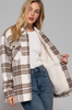 Inside Faux Fur Brushed Plaid Jacket