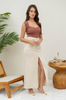 Scoop Sweetheart Neck Rib Knit Top