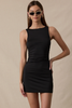 Boat Neck Slim Fit-in Mini Dress