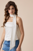 Ivory Satin Tube Top