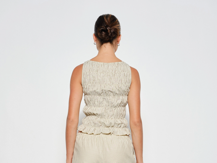 Sand Dune Smocked Top