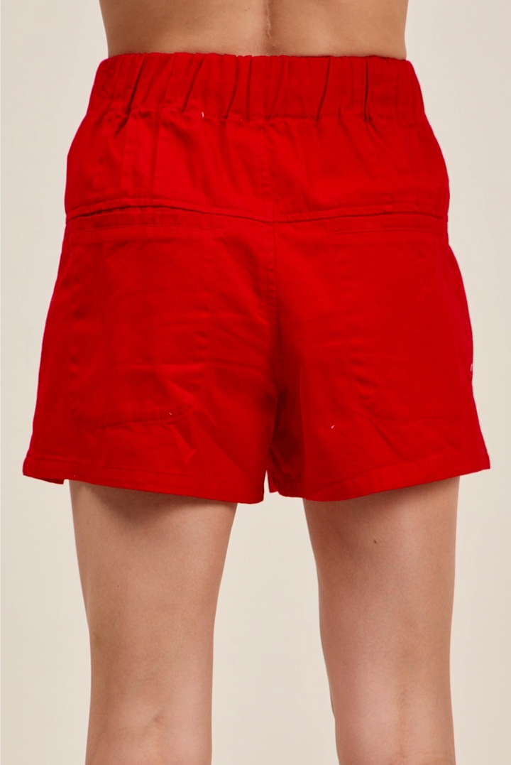 Crimson Charm Shorts