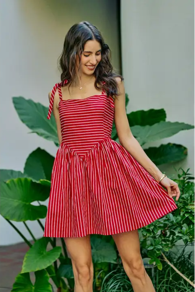 Cherry Stripe Sundress