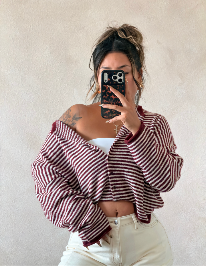 The Westbound Cardigan - Burgundy