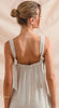 Button Front Stripe Linen Blend Jumpsuit Overalls