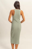 Round Neck Bodycon Ribbed Knit Dress
