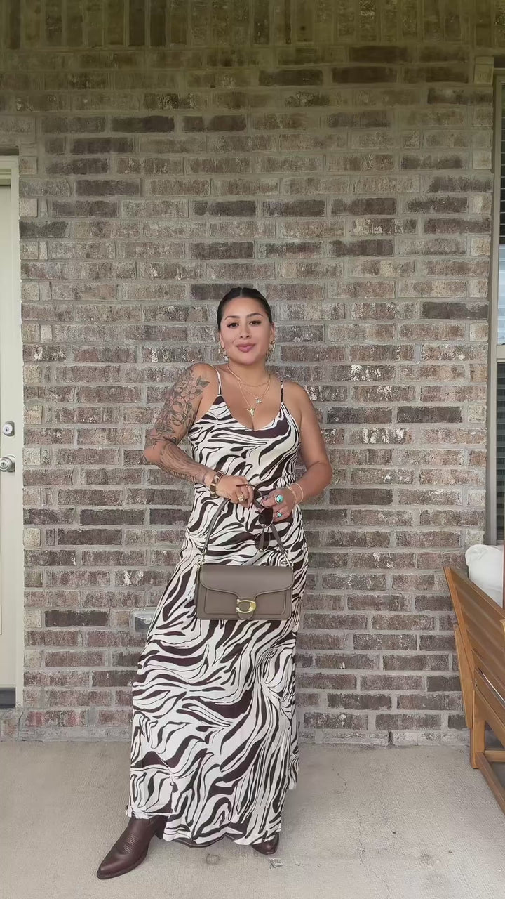 Zebra Muse Maxi Dress